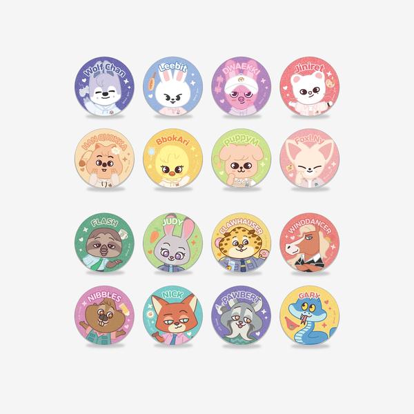[Pre-Order] STRAY KIDS - ZOOTOPIA 2 SKZOO POP UP OFFICIAL MD SECRET GLITTER CAN BADGE (RANDOM)