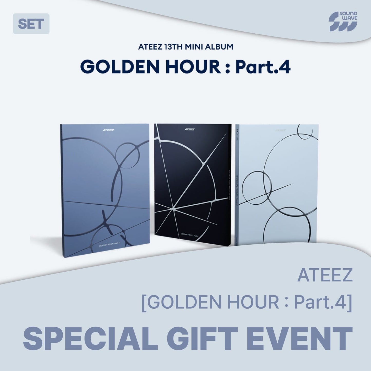 [Pre-Order] ATEEZ - GOLDEN HOUR : PART.4 MINI 13TH ALBUM STANDARD
