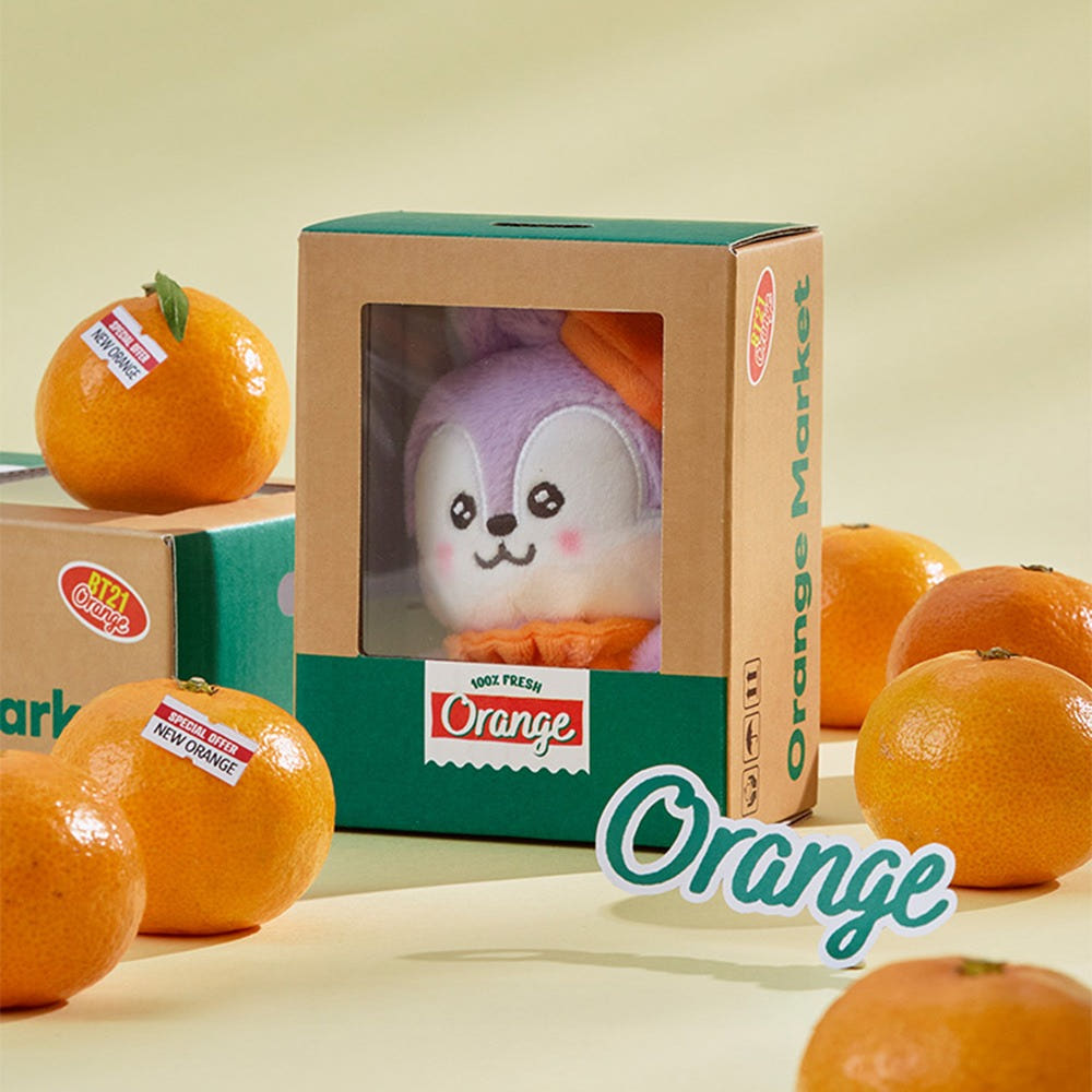 BT21 - ORANGE PARTY OFFICIAL MD BABY SMALL DOLL