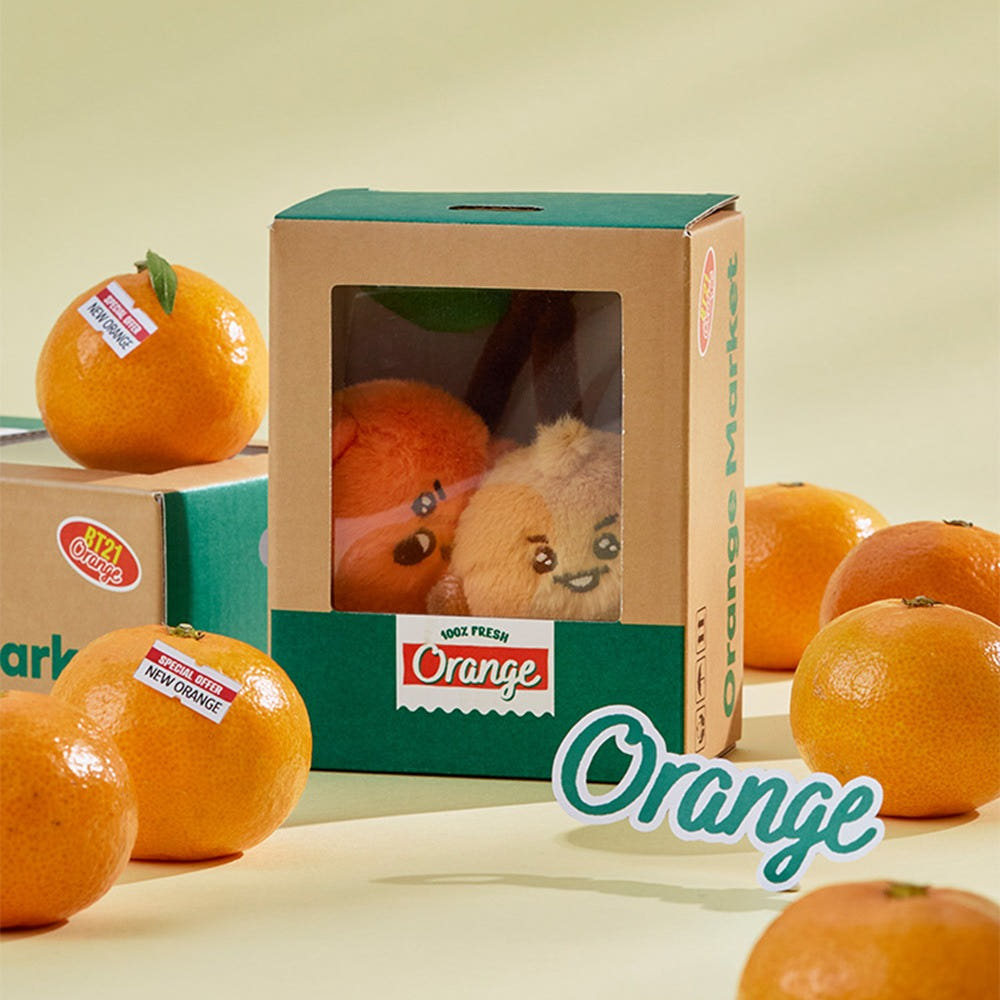 BT21 - ORANGE PARTY OFFICIAL MD BABY SMALL DOLL