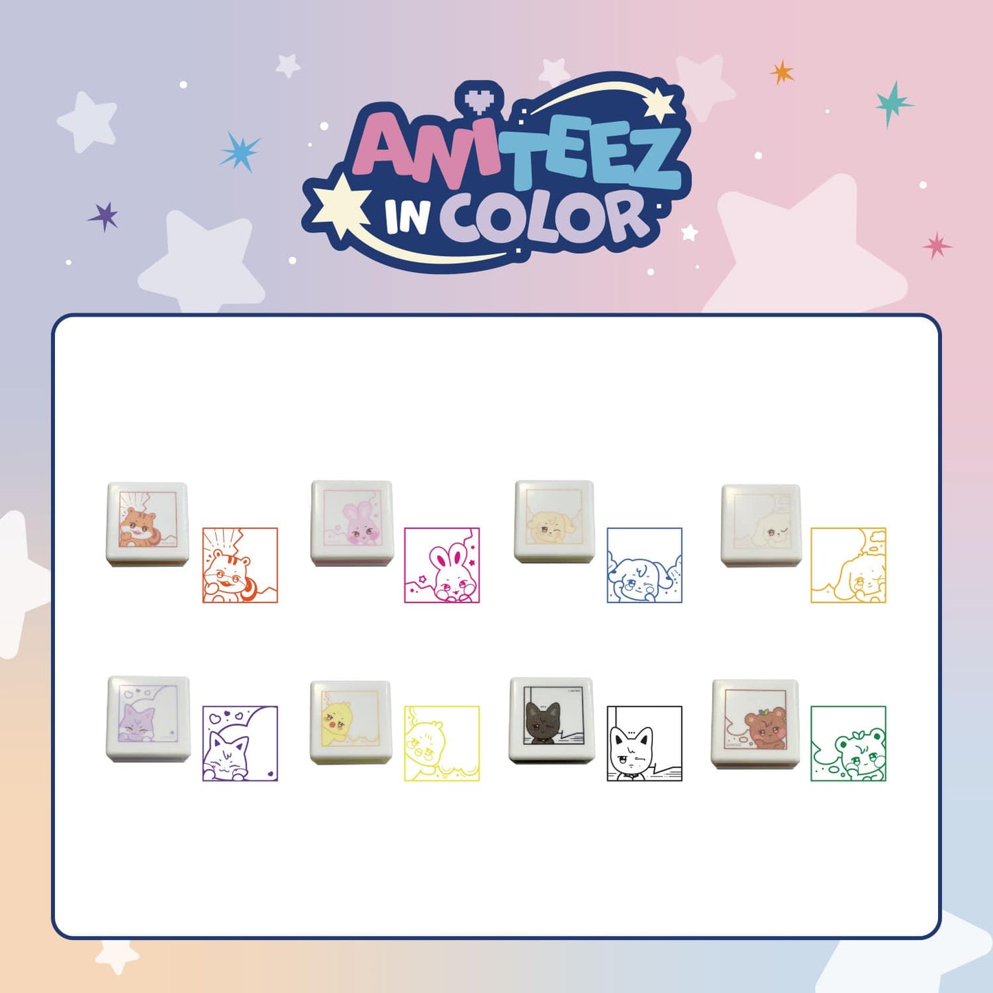 [Pre-Order] ATEEZ - ANITEEZ IN COLOR POP UP OFFICIAL MD SPEECH BUBBLE STAMP