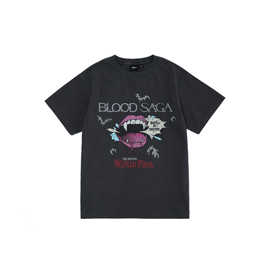 [Pre-Order] ENHYPEN - BLOOD SAGA WORLD TOUR OFFICIAL MD S/S T-SHIRT (CHARCOAL)