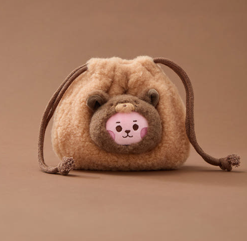[Pre-Order] BT21 - BABY MORE FLUFFY FACE DOLL STRING POUCH