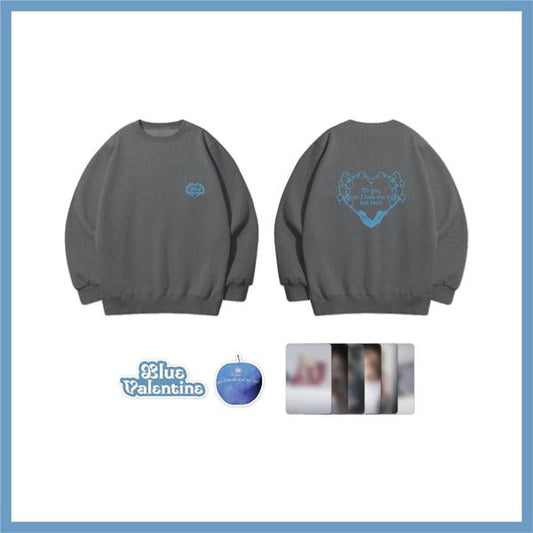 [Pre-Order] NMIXX - BLUE VALENTINE OFFICIAL MD SWEATSHIRT&DIY PATCH SET