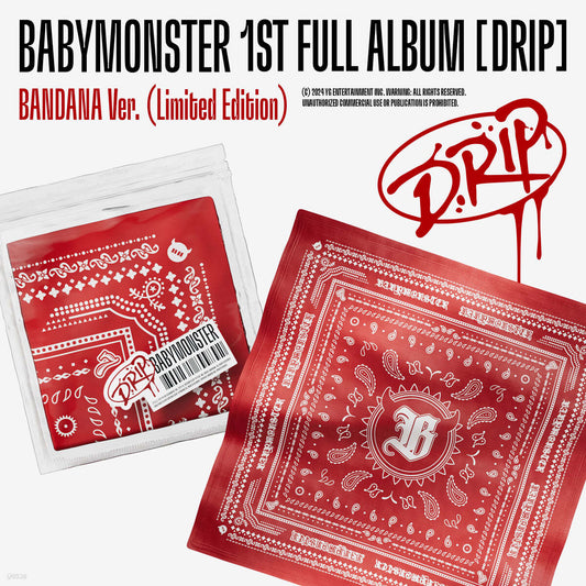 BABY MONSTER - DRIP 1ST ALBUM JEWEL BANDANA VER (LIMITED EDITION)