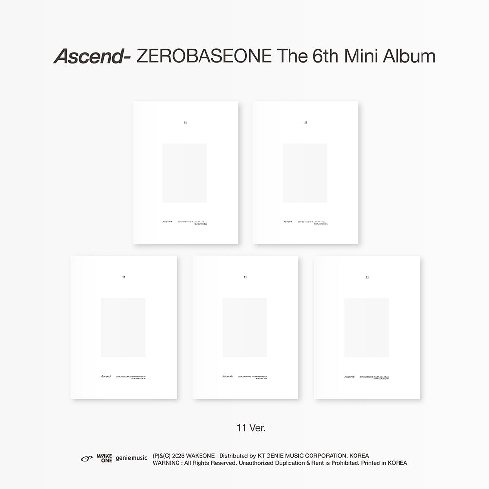 [Pre-Order] ZEROBASEONE - ASCEND- 6TH MINI ALBUM 11 VER