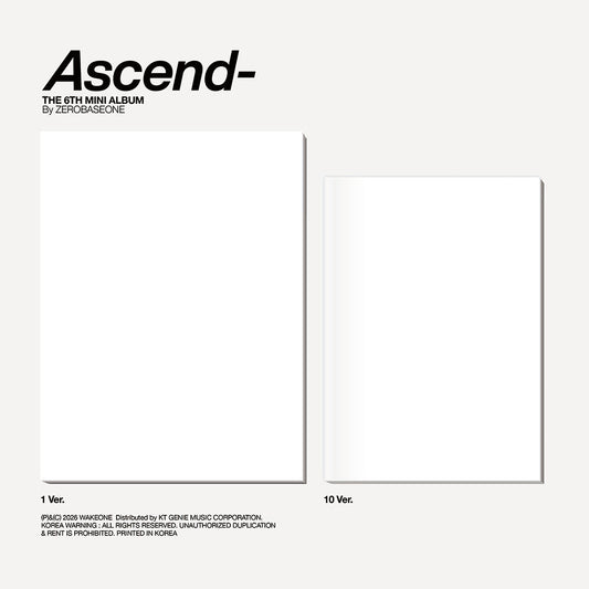 [Pre-Order] ZEROBASEONE - ASCEND- 6TH MINI ALBUM PHOTOBOOK VER (1 Ver. & 10 Ver.)