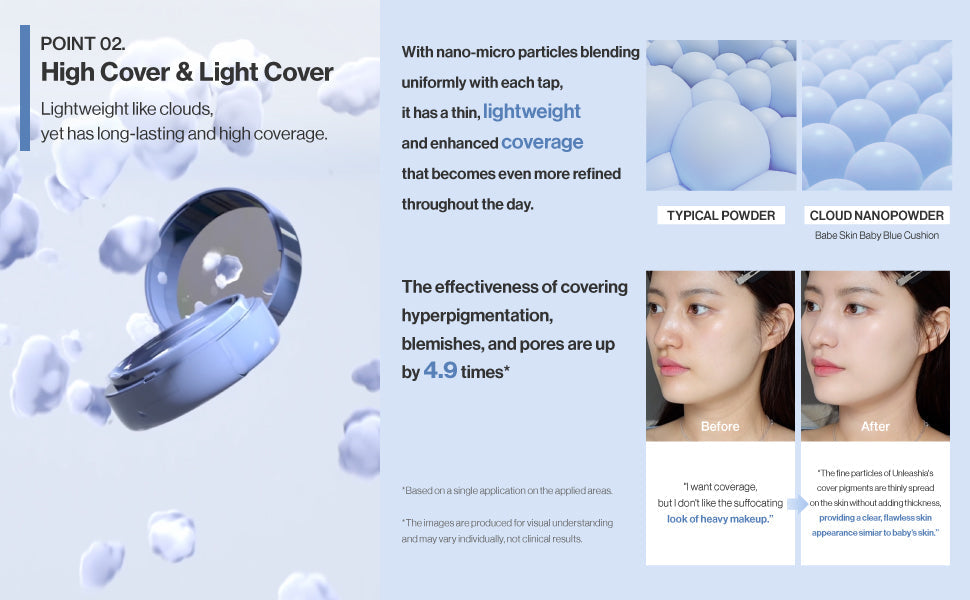Unleashia Babe Skin Baby Blue Cushion SPF40 PA++