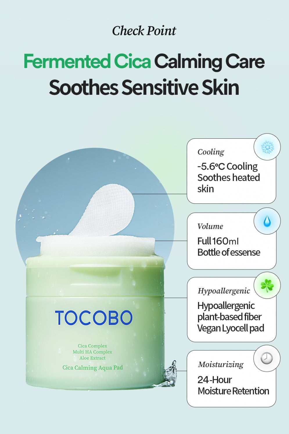 TOCOBO Cica Calming Aqua Pads