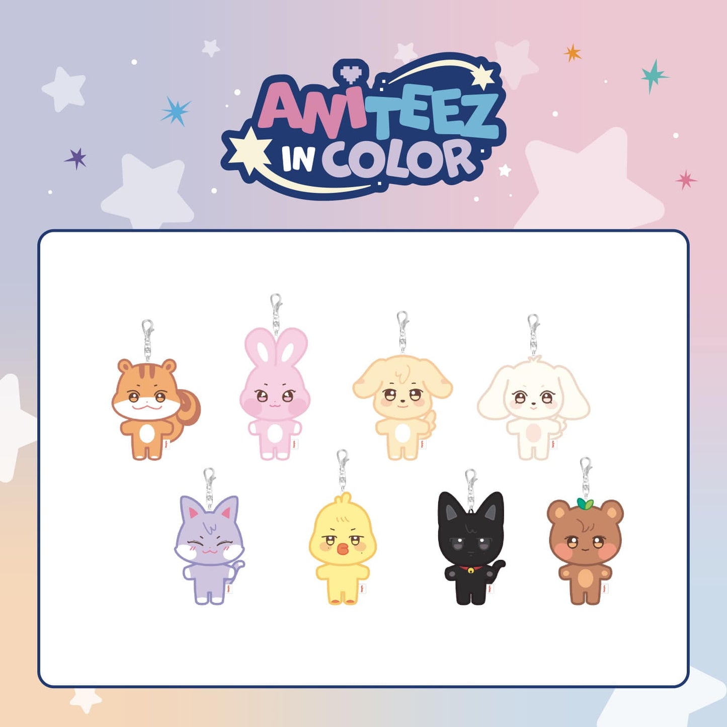 [Pre-Order] ATEEZ - ANITEEZ IN COLOR POP UP OFFICIAL MD ANITEEZ PLUSH KEYRING