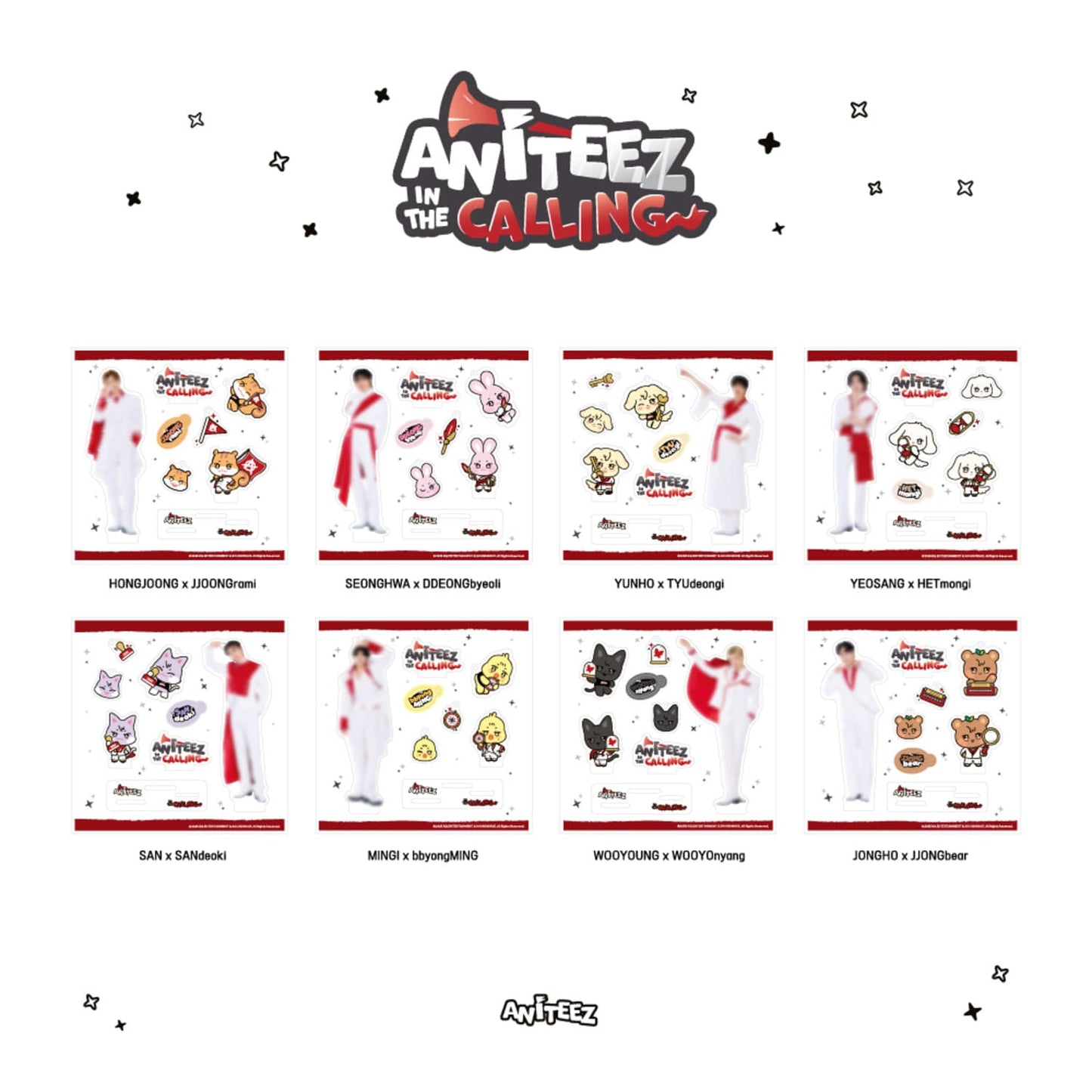 [Pre-Order] ATEEZ - ANITEEZ IN THE CALLING POP UP OFFICIAL MD ACRYLIC DIY KIT