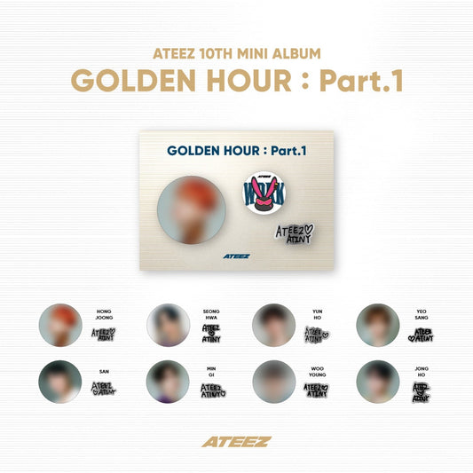 [Pre-Order] ATEEZ - GOLDEN HOUR : PART.1 OFFICIAL MD BADGE SET