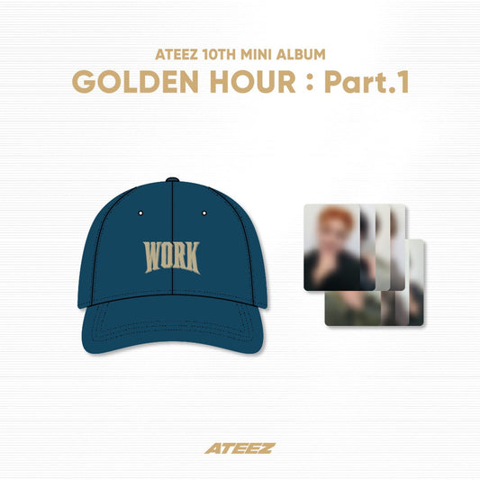 [Pre-Order] ATEEZ - GOLDEN HOUR : PART.1 OFFICIAL MD WORK BALL CAP