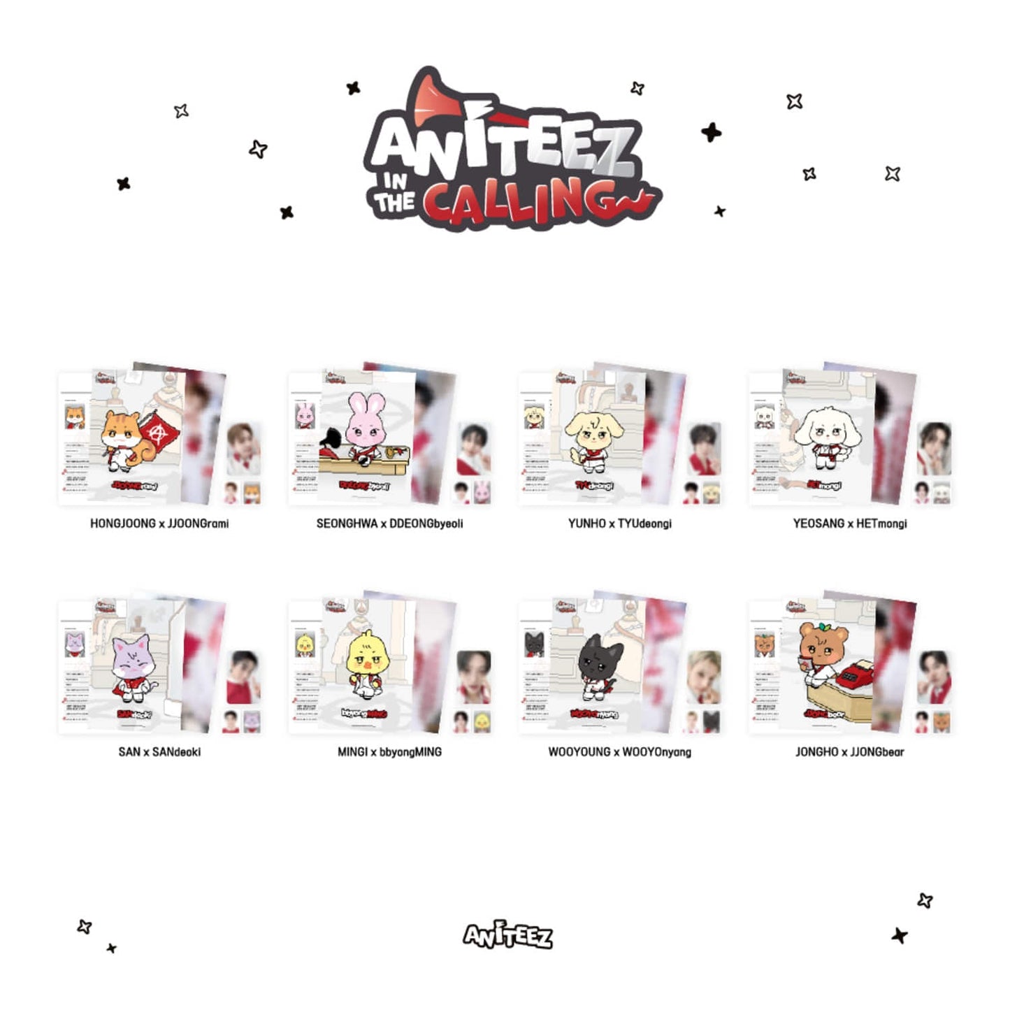 [Pre-Order] ATEEZ - ANITEEZ IN THE CALLING POP UP OFFICIAL MD CALLING PROFILE HOLDER SET