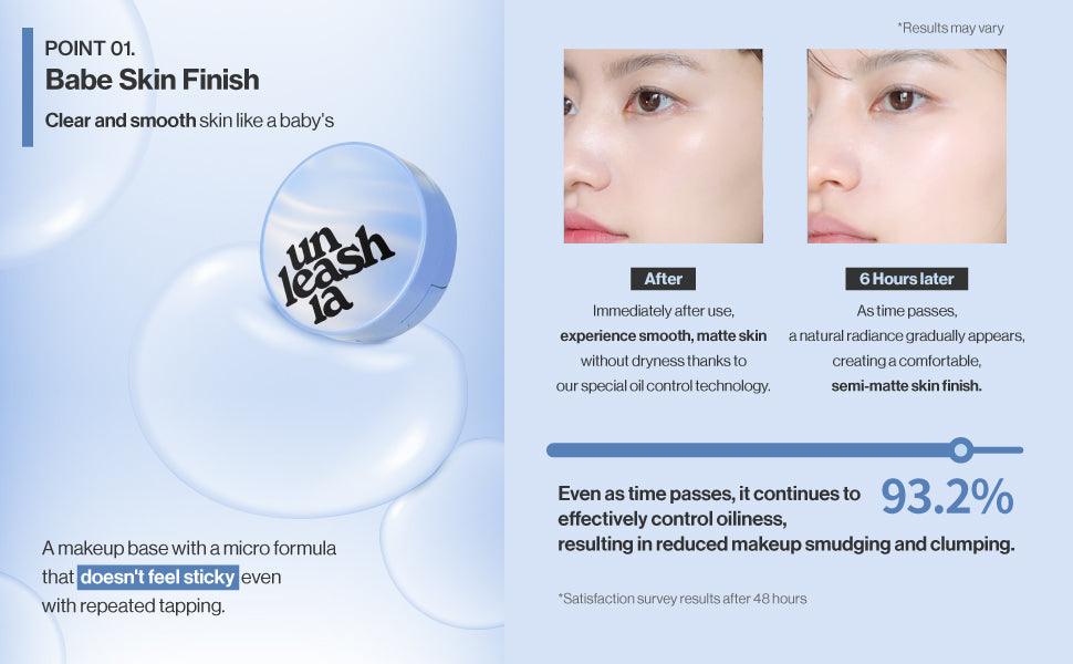 Unleashia Babe Skin Baby Blue Cushion SPF40 PA++