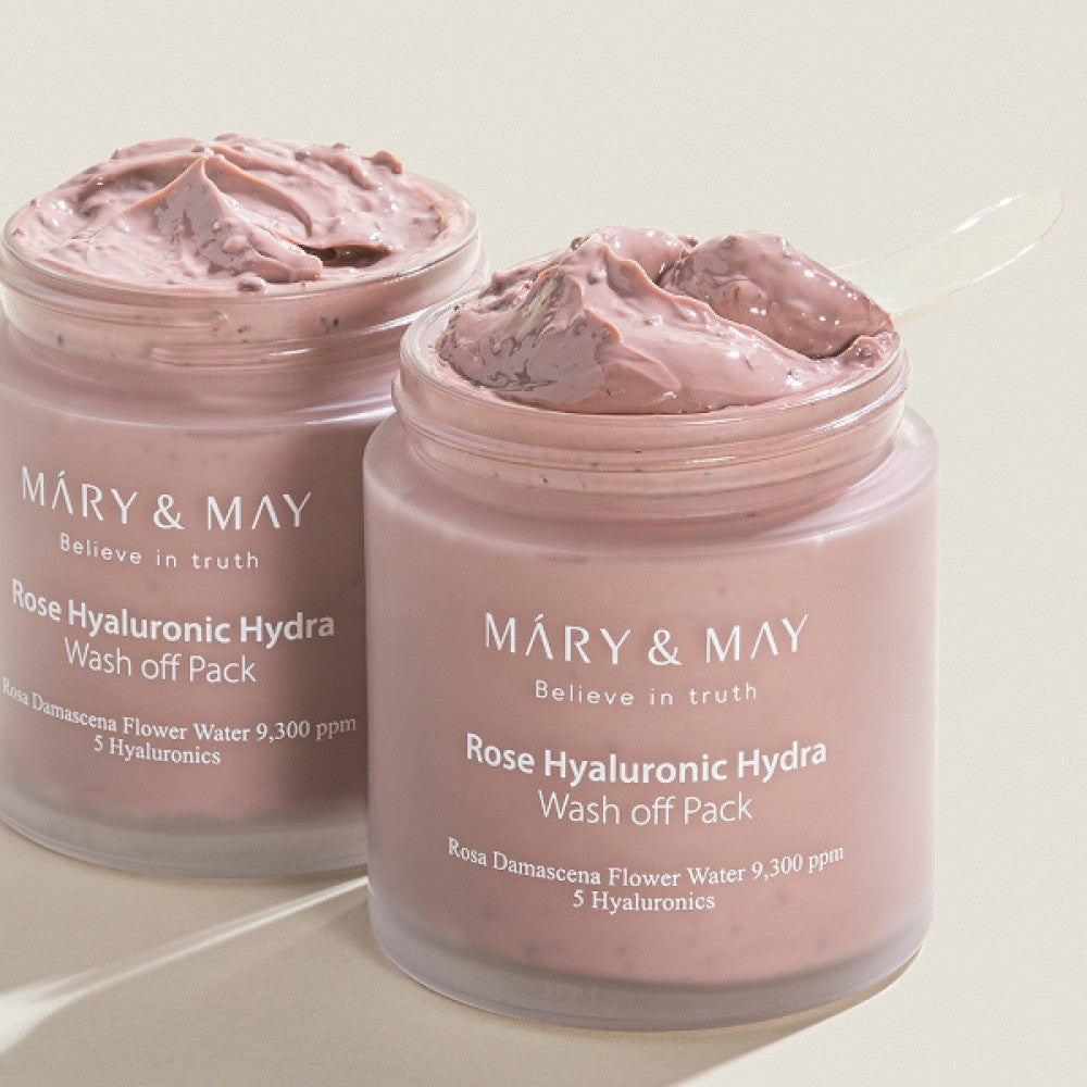 [Mary&May] Rose Hyaluronic Hydra Wash Off Pack - 125g