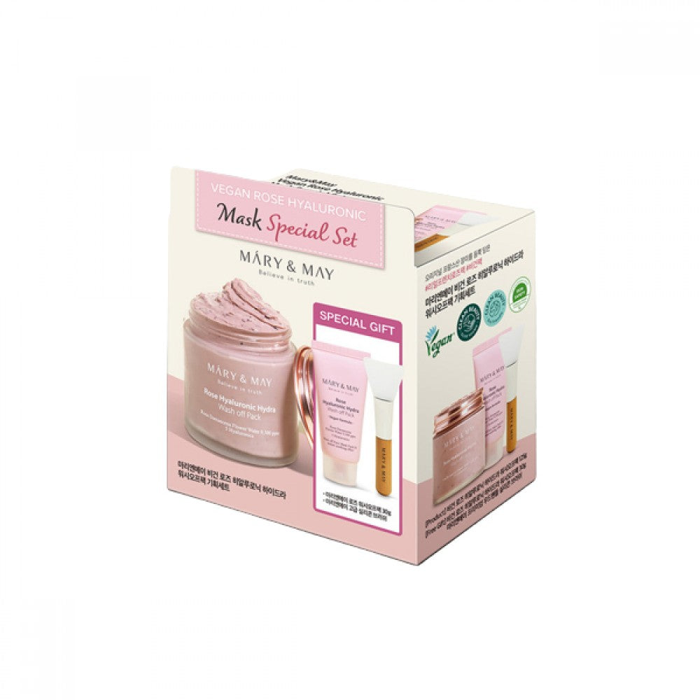 [Mary&May] Vegan Rose Hyaluronic Mask Special Set - 125g+30g