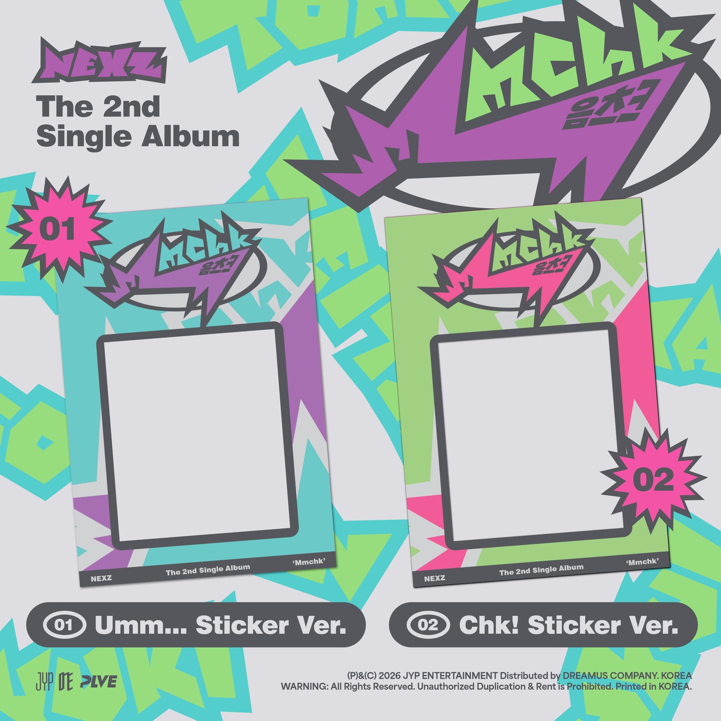 NEXZ - Mmchk 2ND SINGLE ALBUM STICKER VER