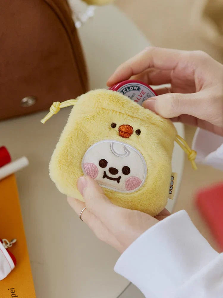 BT21 - BABY FLUFFY STRING MINI BAG CHARM POUCH