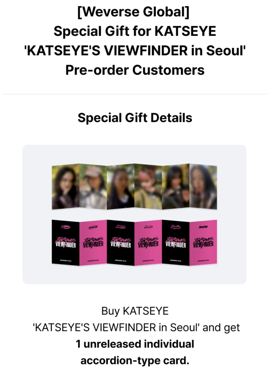[Pre-Order] KATSEYE 'KATSEYE'S VIEWFINDER in Seoul'