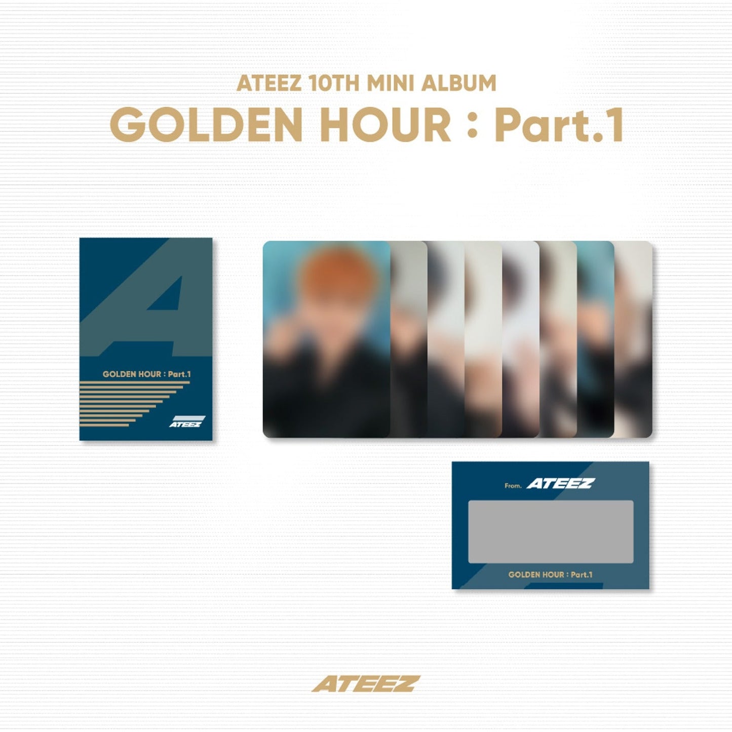 ATEEZ - GOLDEN HOUR : PART.1 OFFICIAL MD PHOTO & SCRATCH CARD A SET