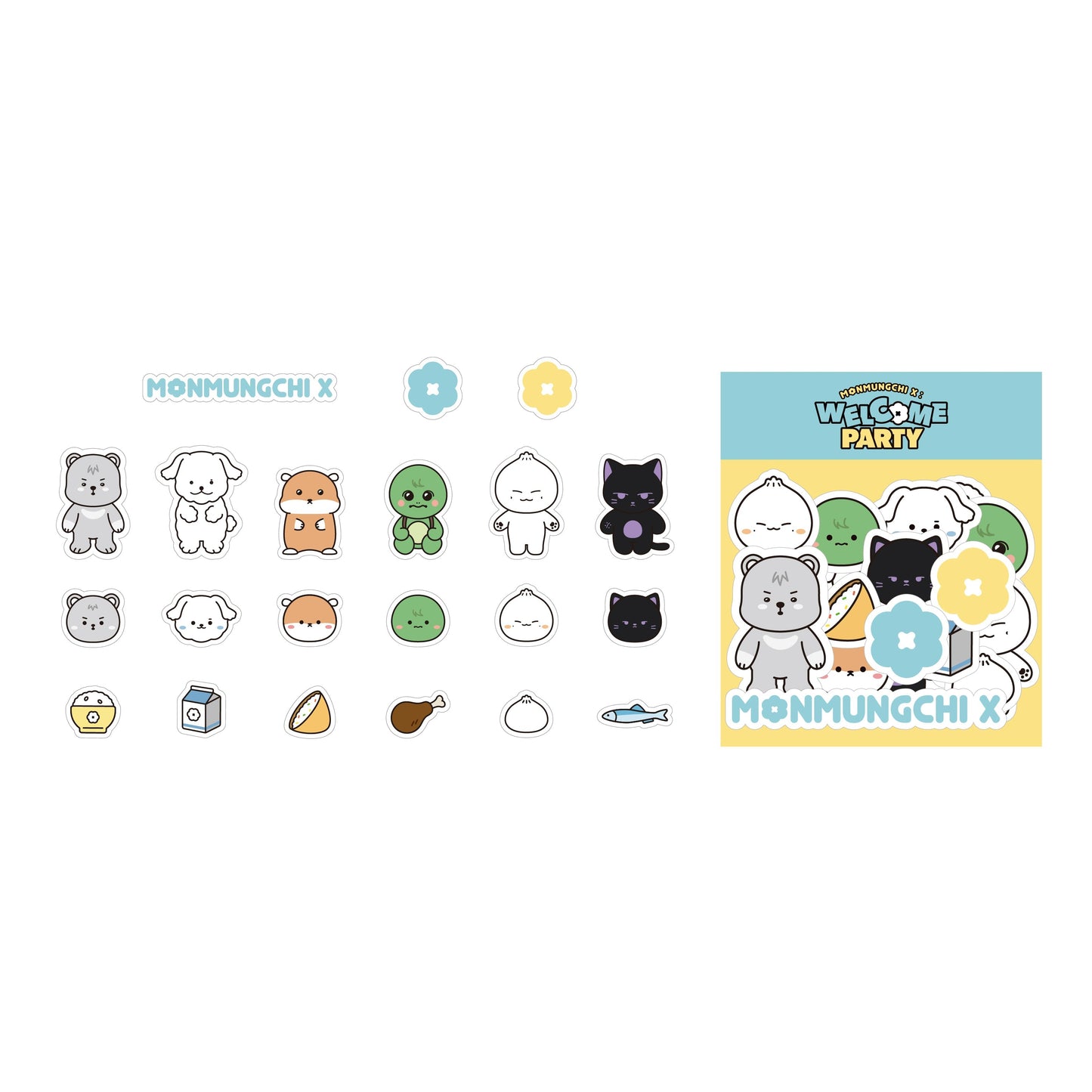 MONSTA X - MONMUGCHI X : WELCOM PARTY POP UP STORE OFFICIAL MD MONMUNGCHI X STICKER PACK