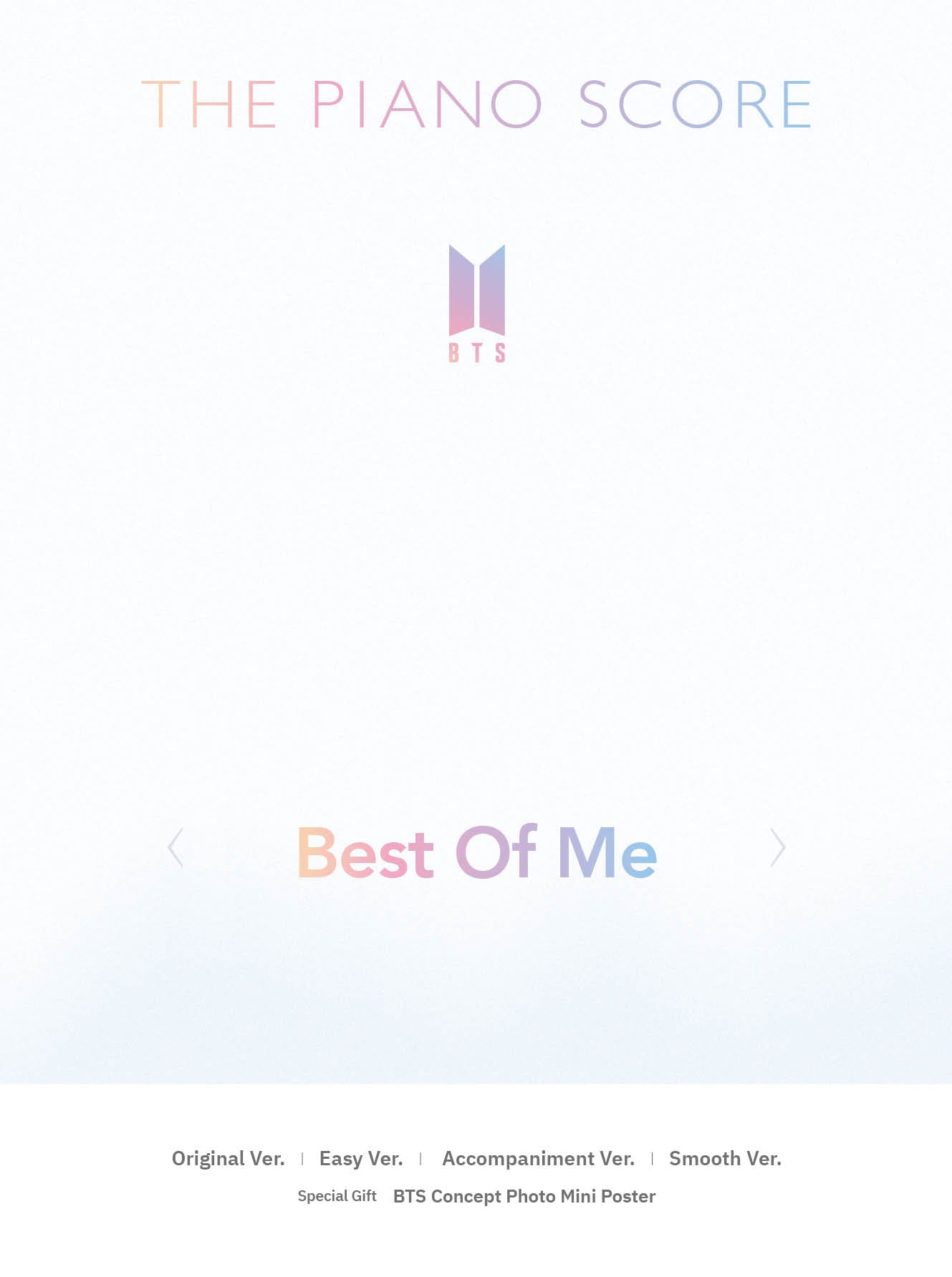 BTS - THE PIANO SCORE : BTS BEST OF ME