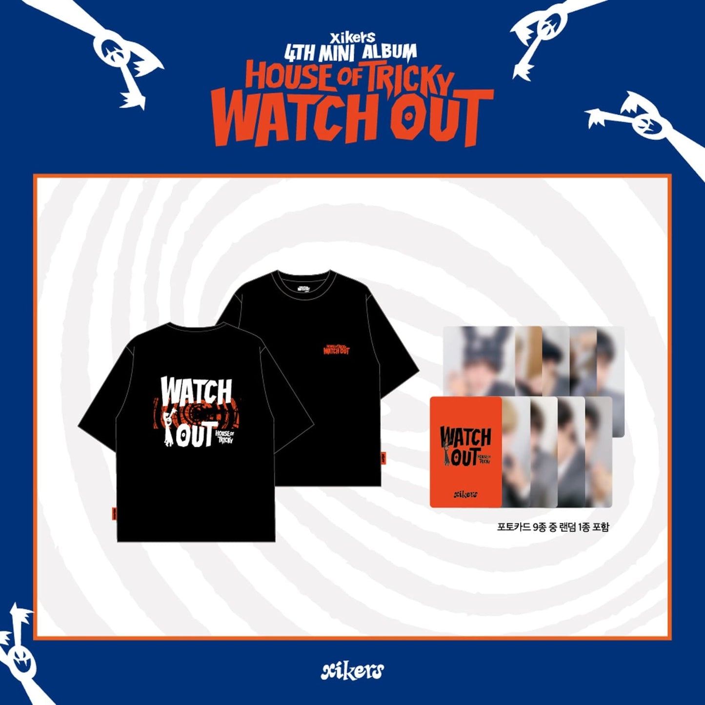 [Pre-Order] XIKERS - HOUSE OF TRICKY : WATCH OUT OFFICIAL MERCH MD WATCH OUT T-SHIRTS