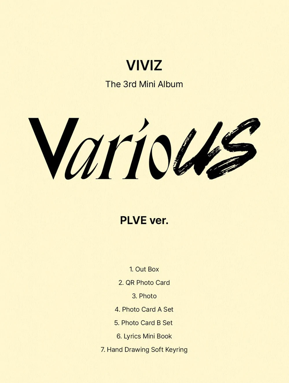 VIVIZ - VARIOUS 3RD MINI ALBUM PLVE VER.