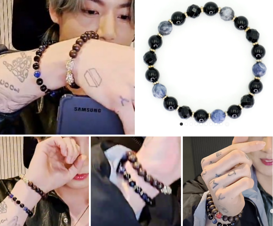 BTS Jungkook's pick - Onyx Sodalite Bracelet (Abandoned Animals Charity Sponsorship)