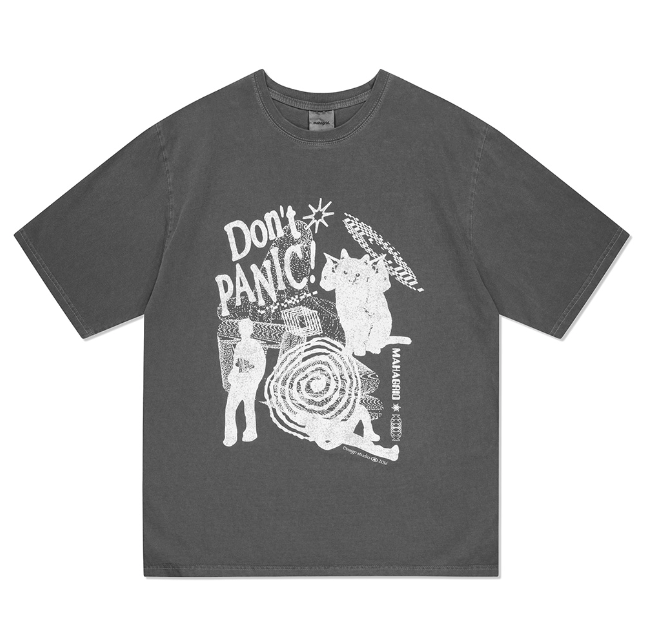 Mahagrid 2023 SUMMER COLLECTION DON'T PANIC PIGMENT TEE