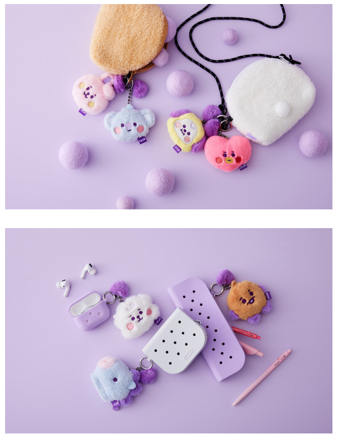 BT21 BABY FLAT FUR PURPLE HEART EDITION [STANDING DOLL]