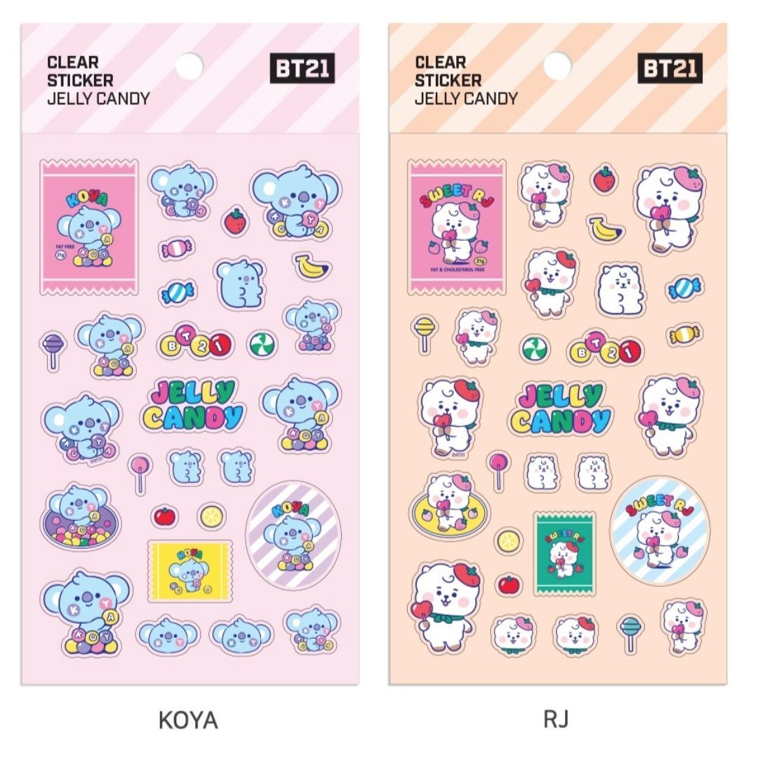 BT21 BABY CLEAR STICKER JELLY CANDY