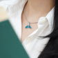 BTS Jungkook's pick - Silver / Blue Dolphin Tail Pendant Necklace(Abandoned Animals Charity Sponsorship)