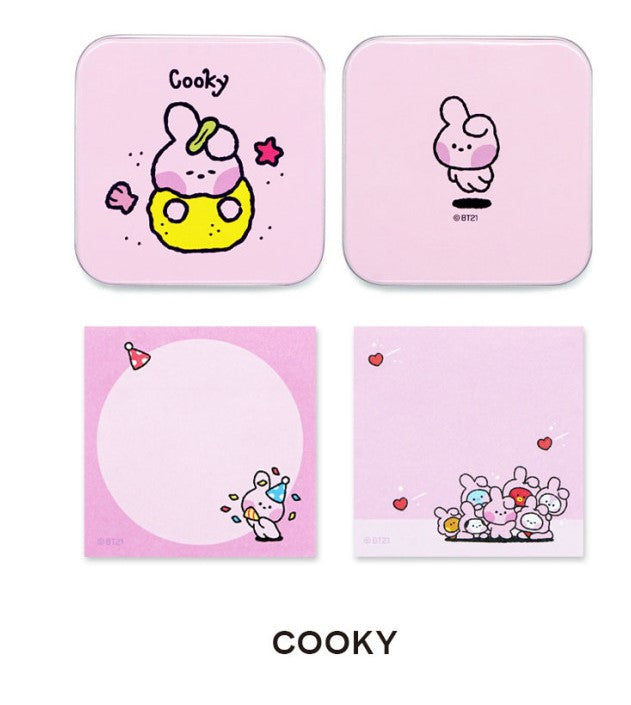 BT21 MININI TIN CASE MEMO PAD