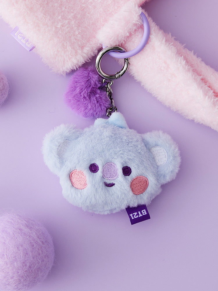 BT21 BABY FLAT FUR PURPLE HEART EDITION [BAG CHARM]