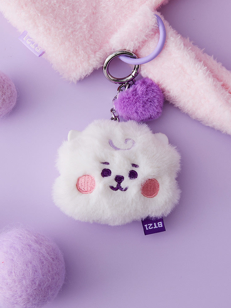 BT21 BABY FLAT FUR PURPLE HEART EDITION [BAG CHARM]