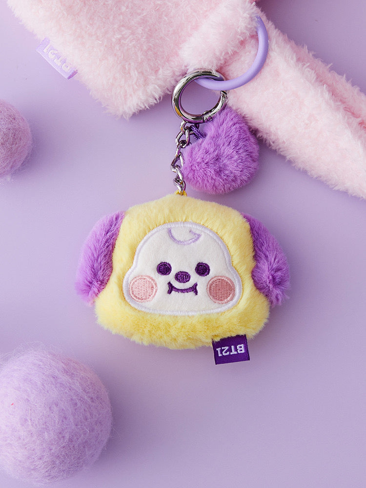 BT21 BABY FLAT FUR PURPLE HEART EDITION [BAG CHARM]