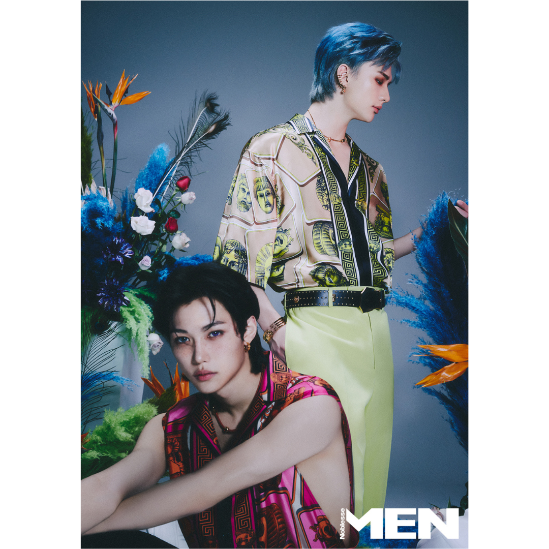 NOBLESSE MEN 2023 JANUARY ISSUE (STRAY KIDS HYUNJIN & FELIX , AB6IX PHOTO SHOOT )