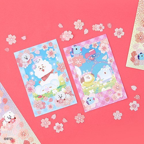 BT21 Hologram Sticker Set (Cherry Blossom)