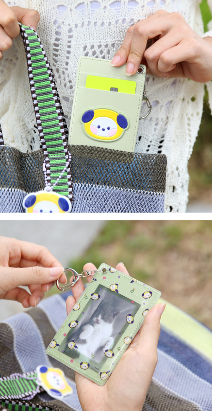 BT21 MININI LEATHER PATCH CARD HOLDER