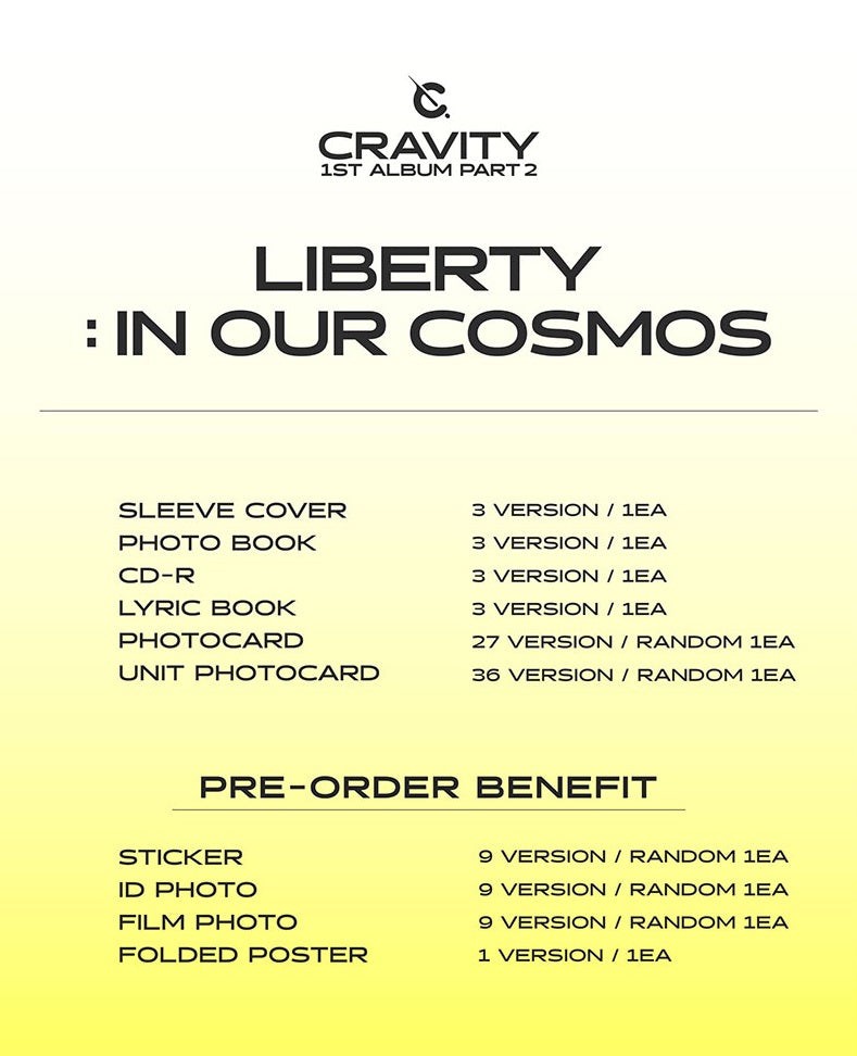 CRAVITY - 1ST FULL ALBUM PART.2 LIBERTY IN OUR COSMOS