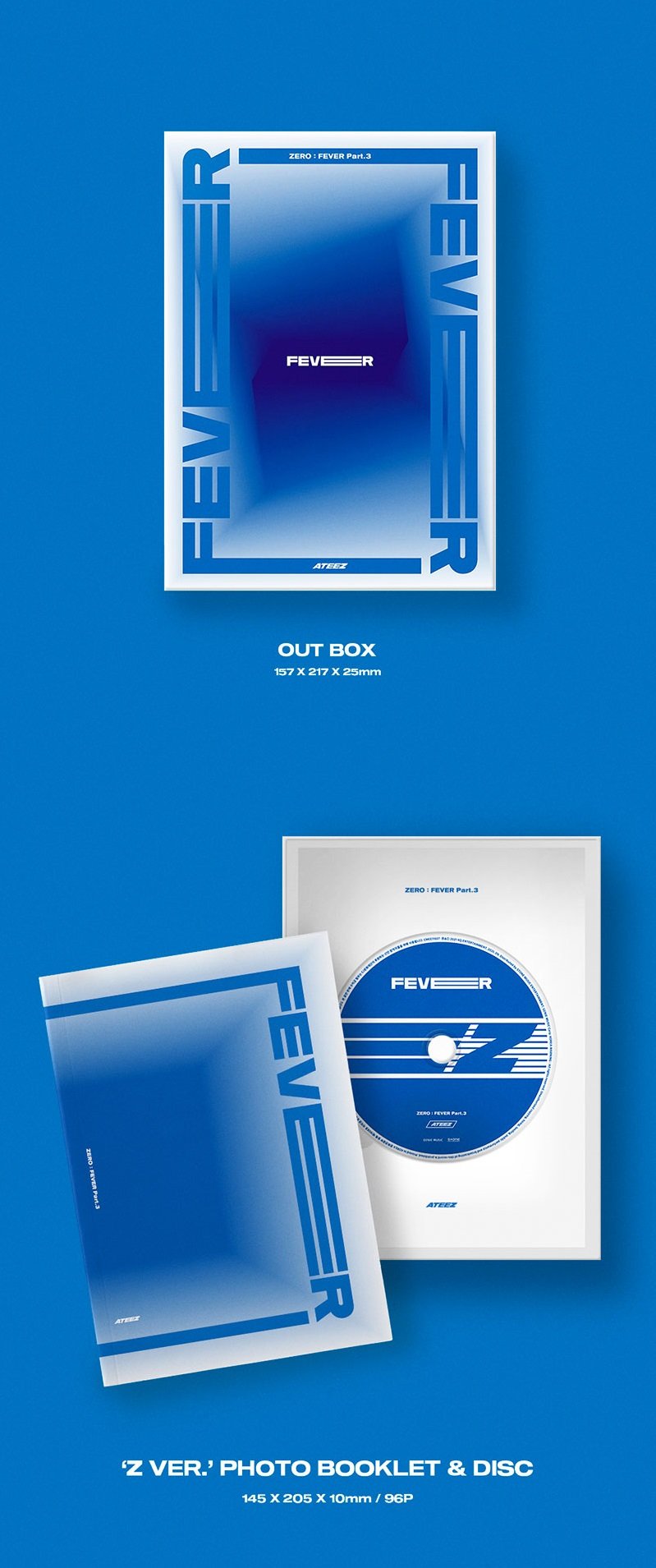 Ateez Fever Pt 2024 3 Album Set