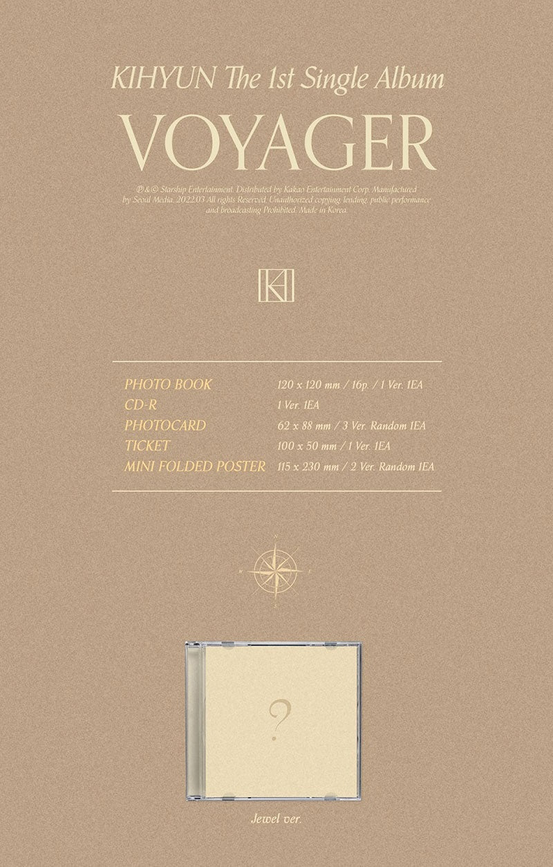 KIHYUN - 1ST SINGLE ALBUM VOYAGER (JEWEL VER.)