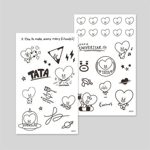 4pcs/pack Black Lines & Heart Pattern Temporary Tattoo Stickers For Fingers  And Body Parts | SHEIN EUQS